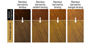 Milk Tea Brown. Imej rambut selepas penggunaan