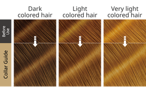 Chiffon Brown. Imej rambut selepas penggunaan.