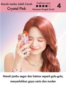 Crystal Pink. Tahap Kecerahan: Terang 4 daripada 5