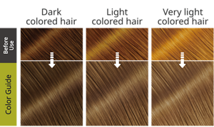 Olive Ash. Imej rambut selepas penggunaan.