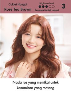 Rose Tea Brown. Tahap Kecerahan: Terang 3 daripada 5