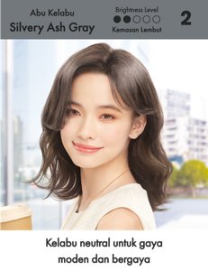 Silvery Ash Gray. Tahap Kecerahan: Terang 2 daripada 5