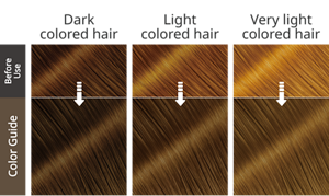 Soft Brown. Imej rambut selepas penggunaan.