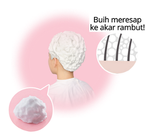 Buih meresap ke akar rambut!