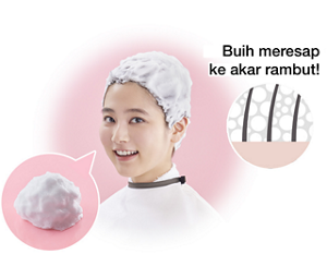 Buih meresap ke akar rambut!