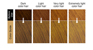 Chiffon Brown. After use hair image. 