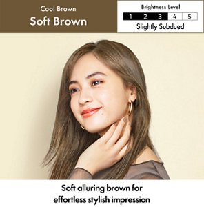 Soft Brown. Brightness Level: Slightly Subdued Finish. 3 out of 5. 