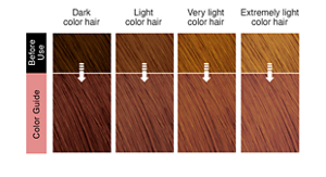 Berry Pink. After use hair image. 