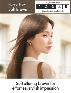 Soft Brown. Brightness Level: Slightly Subdued Finish. 3 out of 5. 