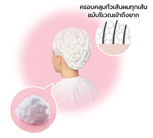 ครอบคลุมทั่วเส้นผม แม้บริเวณเข้าถึงยาก