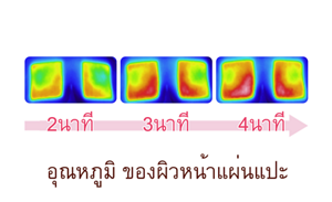 2นาที 3นาที 4นาที อุณหภูมิ ของผิวหน้าแผ่นแปะ