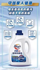 守護家人健康 除去看得見的髒污與看不見的風險 抗6大病毒 抗4大細菌 高效洗淨 清新花果香 洗衣槽防霉