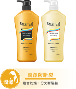 潤澤防斷裂 適合乾燥、分叉斷裂髮