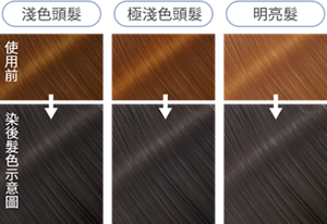 蝶豆花冷藍 染後髮色示意圖