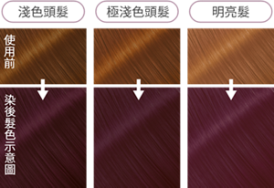 薰衣草粉紫 染後髮色示意圖