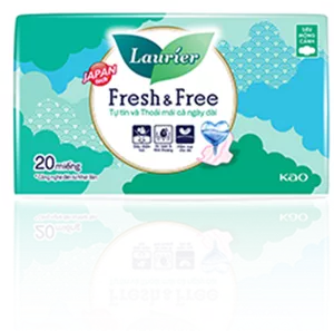Laurier Fresh & Free Ban Ngày Siêu Mỏng Cánh