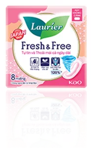 Laurier Fresh & Free Ban Ngày Dày Không Cánh