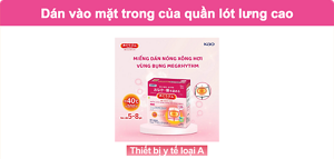 Dán vào mặt trong của quần lót lưng cao