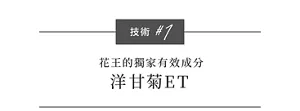 技術 #1  花王的獨家有效成分 洋甘菊ET