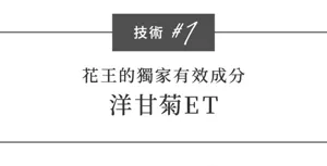 技術 #1  花王的獨家有效成分 洋甘菊ET