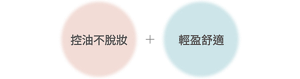 控油不脫妝+輕盈舒適