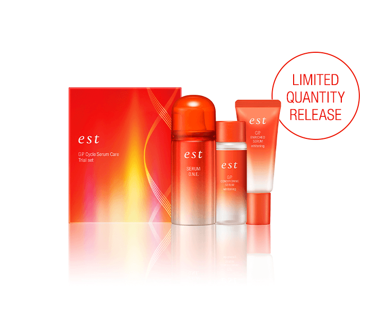Let your beauty cycle begin. New est GP Cycle Serum Care. ｜est 
