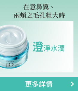 在意鼻翼、兩頰之毛孔粗大時 澄淨水潤 更多詳情