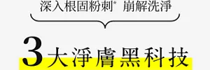 深入根固粉刺*  崩解洗淨 3大淨膚黑科技