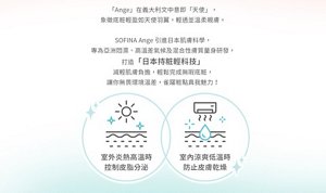 「Ange」在義大利文中意即「天使」，象徵底粧輕盈如天使羽翼，輕透並溫柔親膚。SOFINA Ange引進日本肌膚科學，打造「日本持粧輕科技」，減輕肌膚負擔，輕鬆完成無瑕底粧。