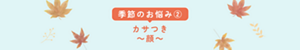 季節のお悩み②カサつき～顔