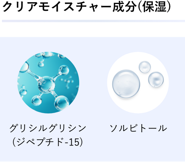 クリアモイスチャー成分(保湿)