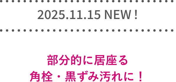 2025.11.15 NEW! 部分的に居座る角栓・黒ずみ汚れに！
