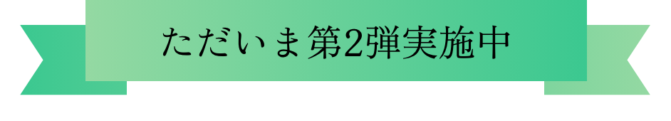 ただいま第2弾実施中