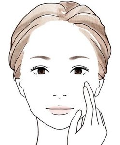 指の腹でポンポンと手早くのせる