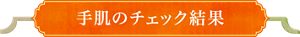 手肌のチェック結果