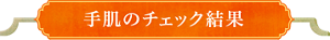 手肌のチェック結果