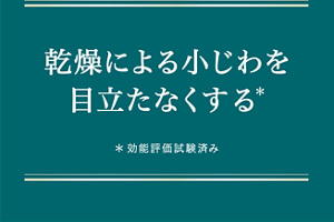 効能評価試験済み　乾燥による小じわを目立たなくする