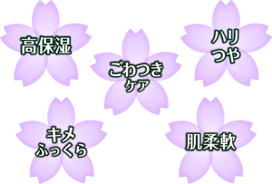 高保湿、ごわつきケア、ハリつや、キメふっくら、肌柔軟