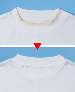 ファンデ汚れ　使用前後イメージ