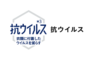 抗ウイルス＊3衣類に付着したウイルスを減らす　抗ウイルス