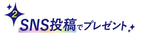 2. SNS投稿でプレゼント