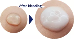 After blending...
