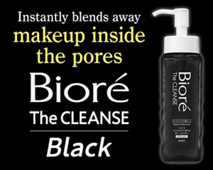 Bioré The CLEANSE Black. Instantly blends away makeup inside the pores