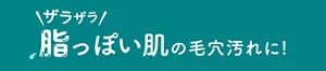 ザラザラ脂っぽい肌の毛穴汚れに！