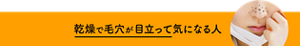 乾燥で毛穴が目立って気になる人