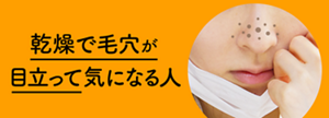乾燥で毛穴が目立って気になる人