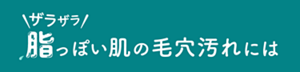 ＼ザラザラ／脂っぽい肌の毛穴汚れには