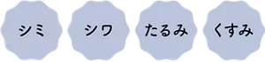 シミ、しわ、たるみ、くすみ