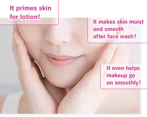 It primes skin for lotion! It makes skin moist and smooth after face wash! It even helps makeup go on smoothly!