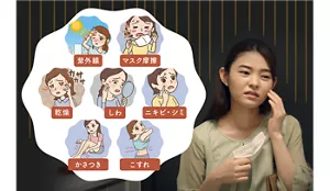 紫外線／マスク摩擦／乾燥／しわ／ニキビ・しみ／かさつき／こすれ